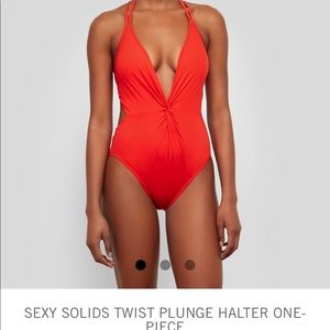 Kenneth Cole Halter one piece bathing suit